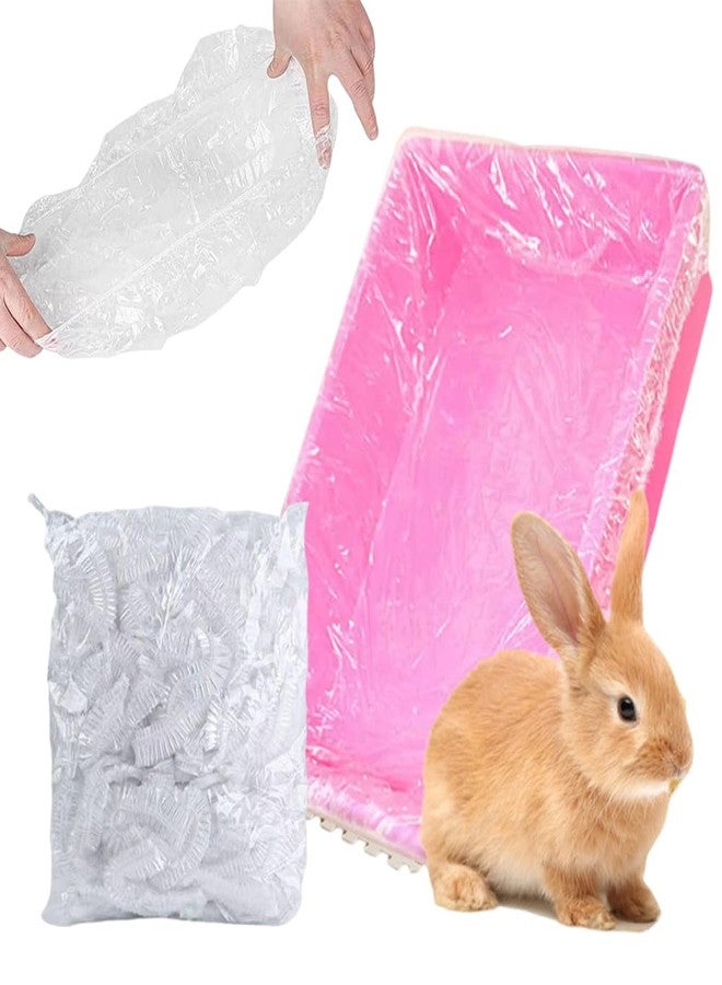 Ouliget Disposable Rabbit Cage Liner Bag with Elastic,Portable Large Size Pet Litter Box Tidy Bags,Small Animal Universal Toilet Film for Bird Hamster Cat Hedgehog,50 Pieces - Image 1